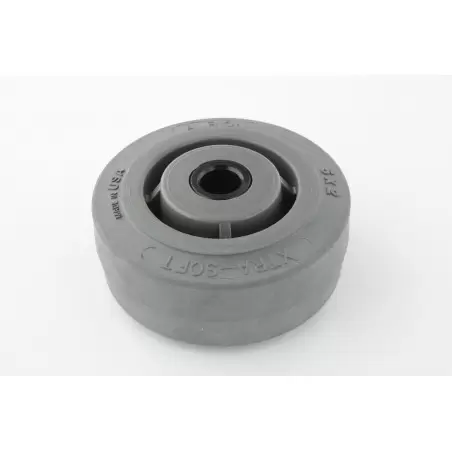 WHEEL, 05.0D 2.00W 0.75B, GRAY, W/ BSHG POUR AUTOLAVEUSE TENNANT